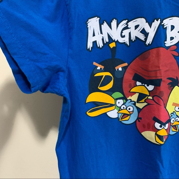 Angry Birds Graphic Minimalist Cartoon Characters 100% Cotton Fun Tee shirt - Picture 4 of 9